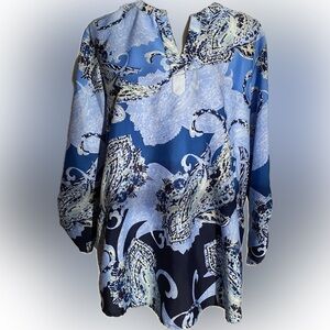 Chico’s blue paisley tunic